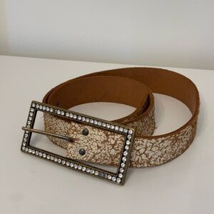 Real leather belt